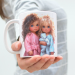 Cute Twins feady for Bed - Mug