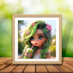 Beautiful Green Goth - Print