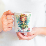 Cute turquoise fairy mug