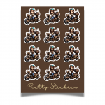Steampunk motorcycle girl - Sheet of 12 stickers