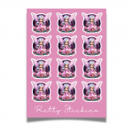 Cute pink fairy - Sheet of 12 stickers